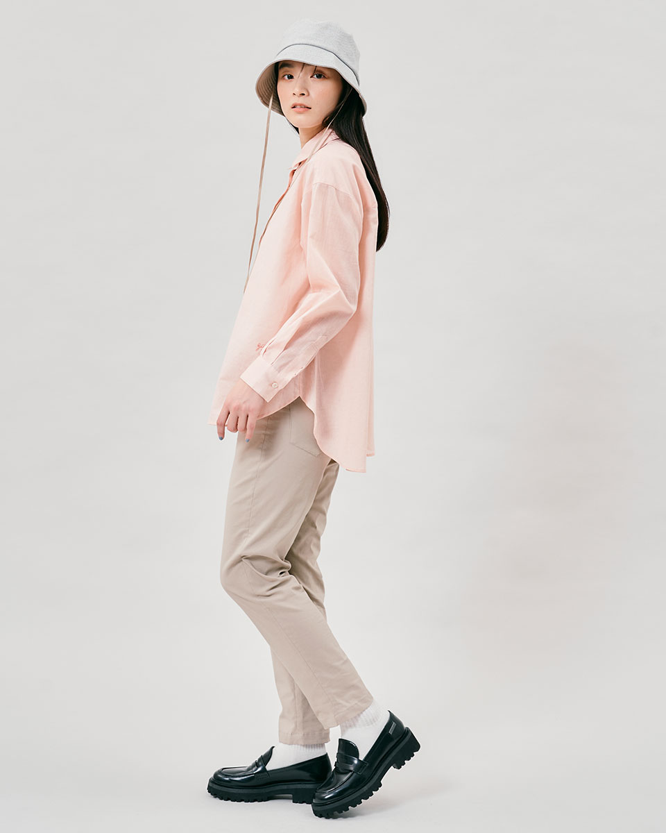 【コットンリネン】Berluti　Slacks Pants　薄ピンク　46　春夏 コットンリネン2WAYレギュラーシャツ | JANTZEN Official Brandsite
