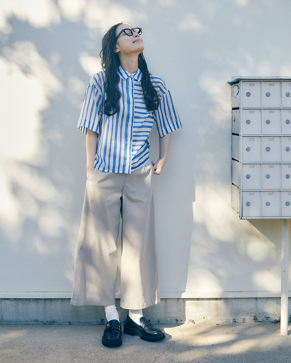 接触冷感】麻混ハイパーストレッチワイドパンツ | JANTZEN