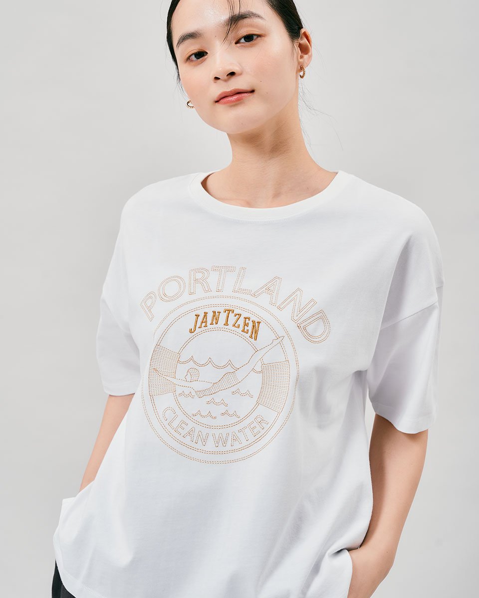 オーガニックコットン】 刺繍モチーフT | JANTZEN Official