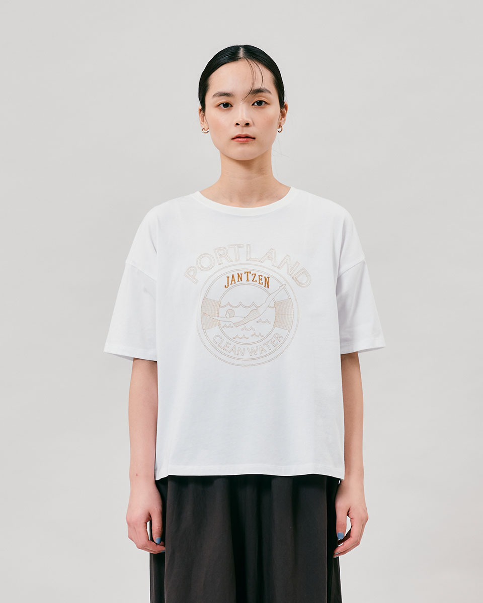 オーガニックコットン】 刺繍モチーフT | JANTZEN Official