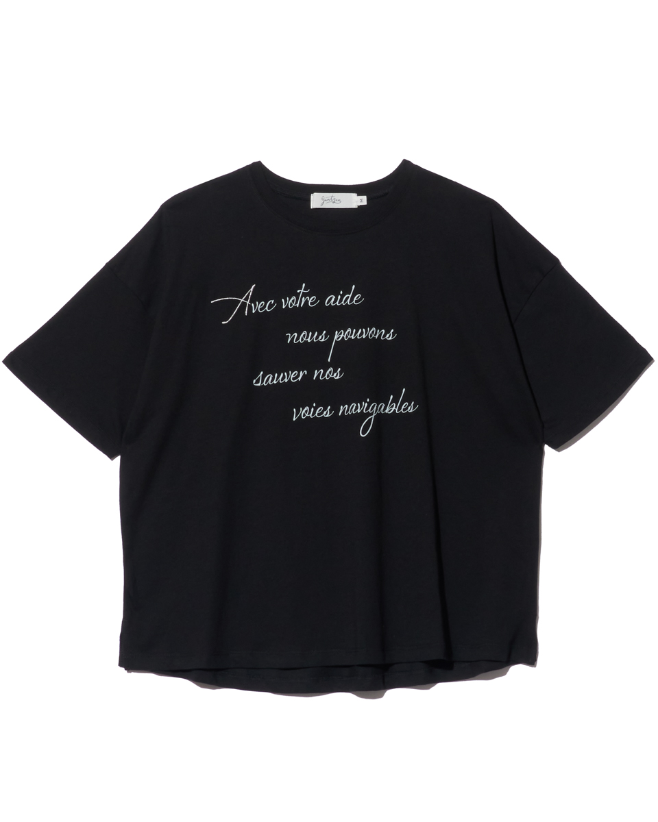【  JEANS】◆コットン ロゴ Tシャツ◆送料無料◆ 久米繊維 謹製 オーガニックコットン Tシャツ 半袖 無地