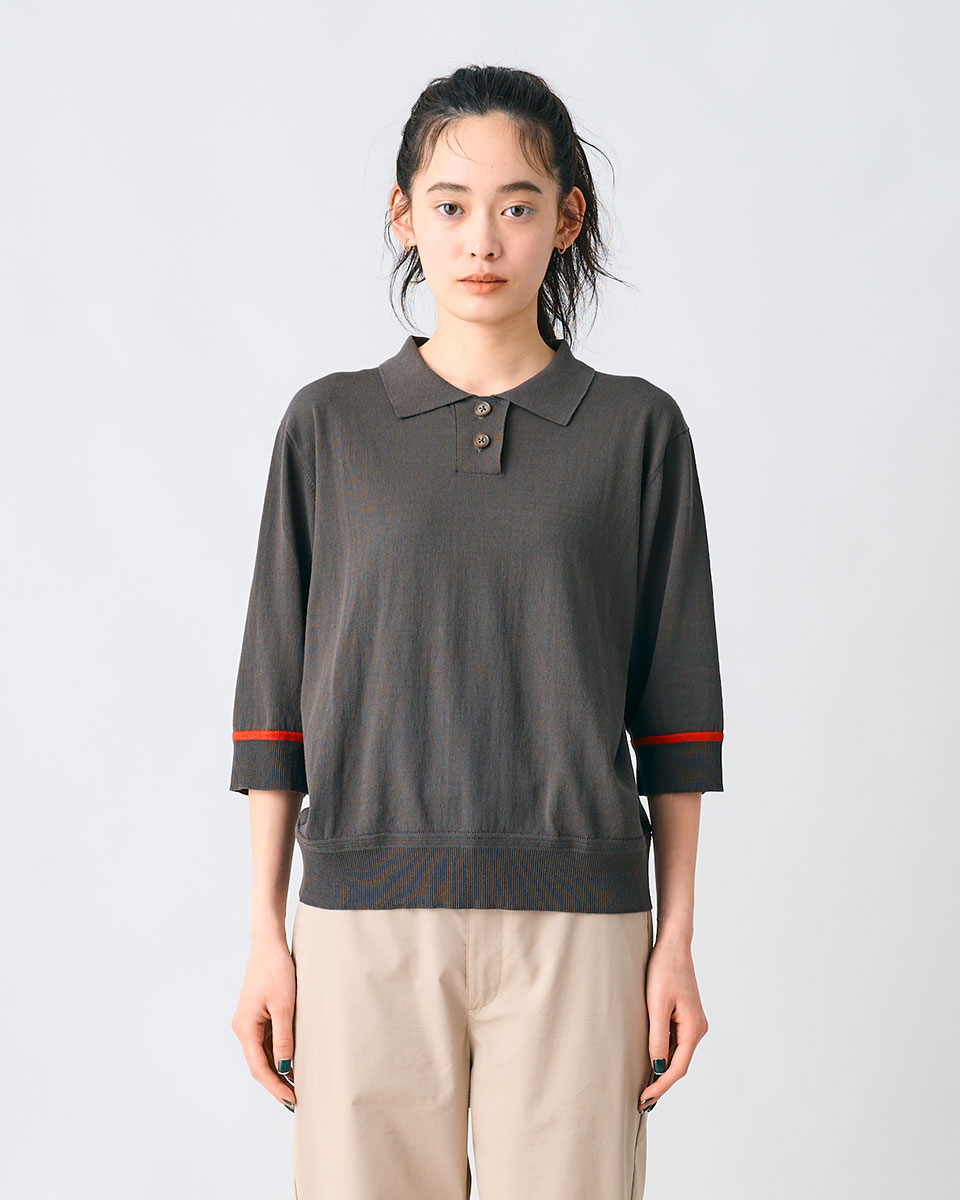 ハイツイストコットンポロニット7分袖 | JANTZEN Official Brandsite