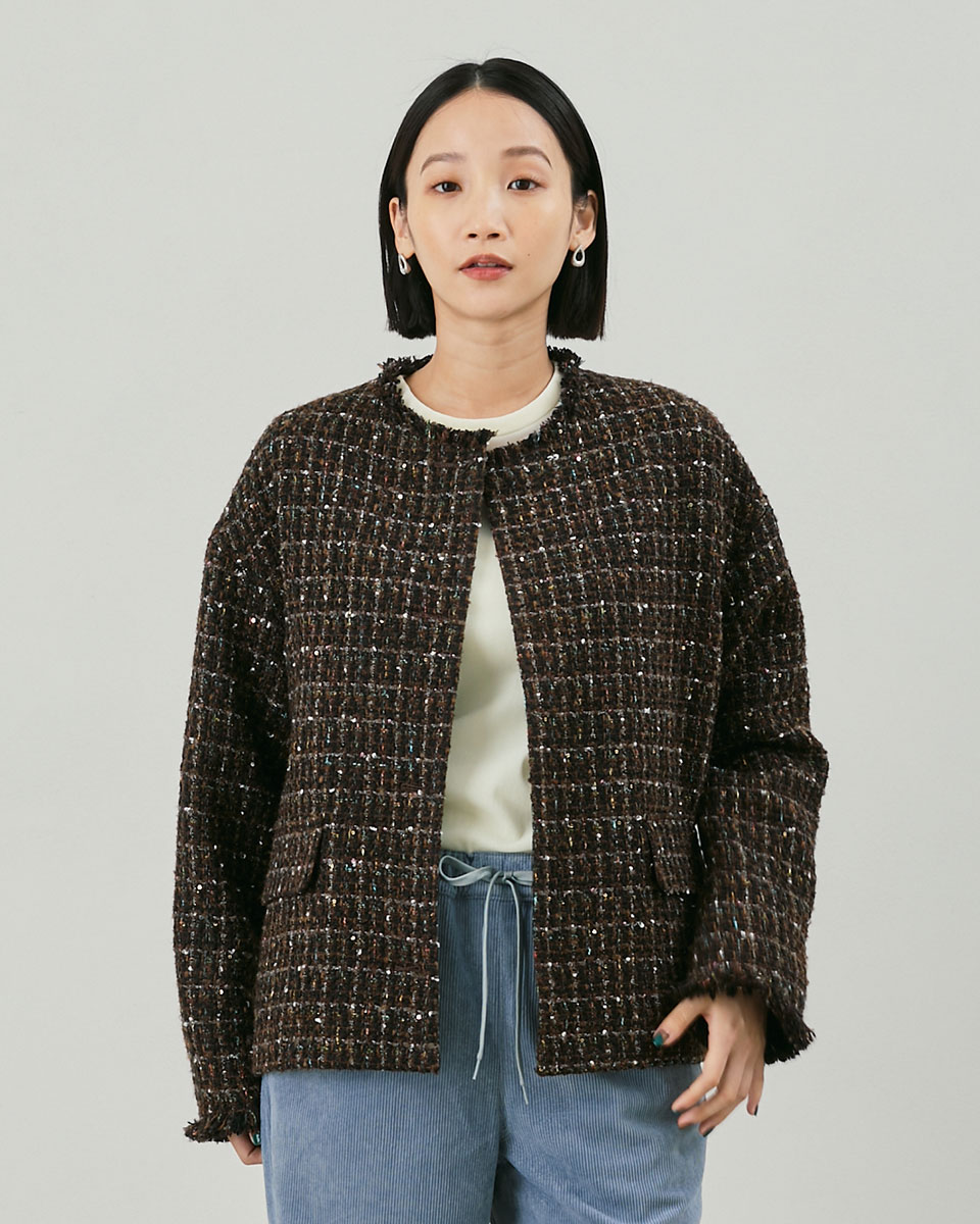 最終お値下げ　yori コットンキャンディバルーンジャケット ファンシーツイードジャケット | JANTZEN Official Brandsite