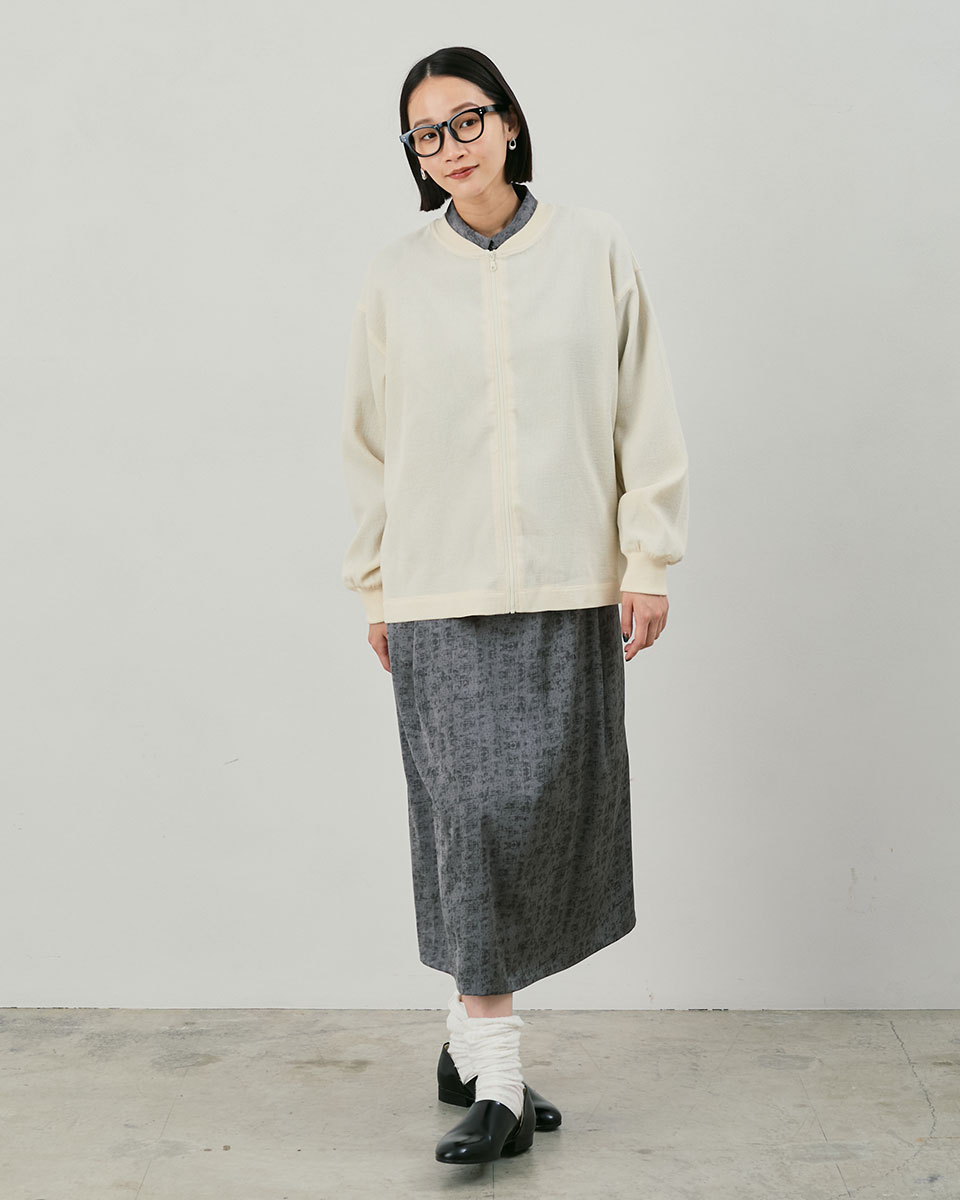 カポック混】カポックワッフルリブ付きカーデ | JANTZEN Official