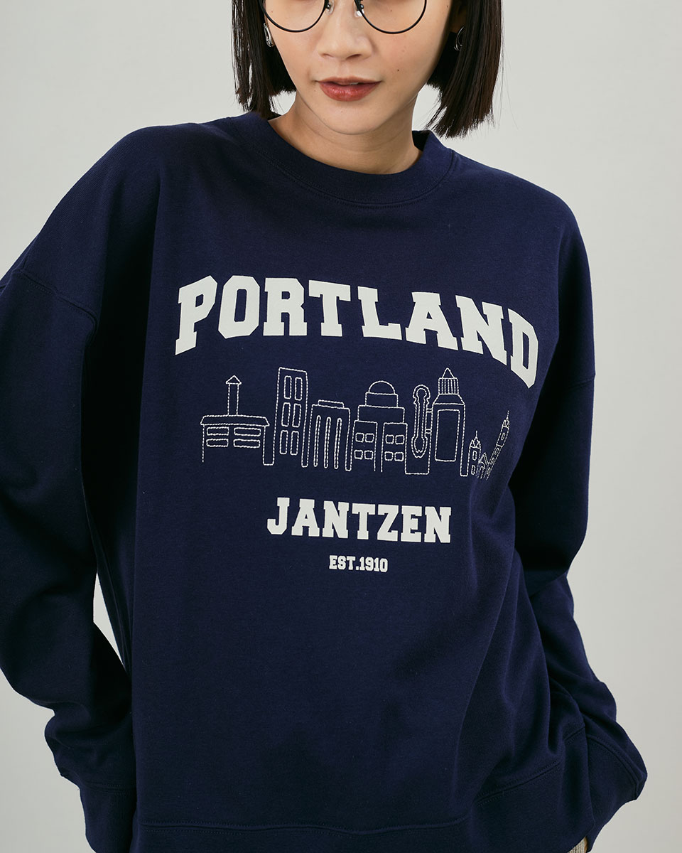   ロゴスウェット　ネイビー ミニ裏毛ロゴスウェット | JANTZEN Official Brandsite