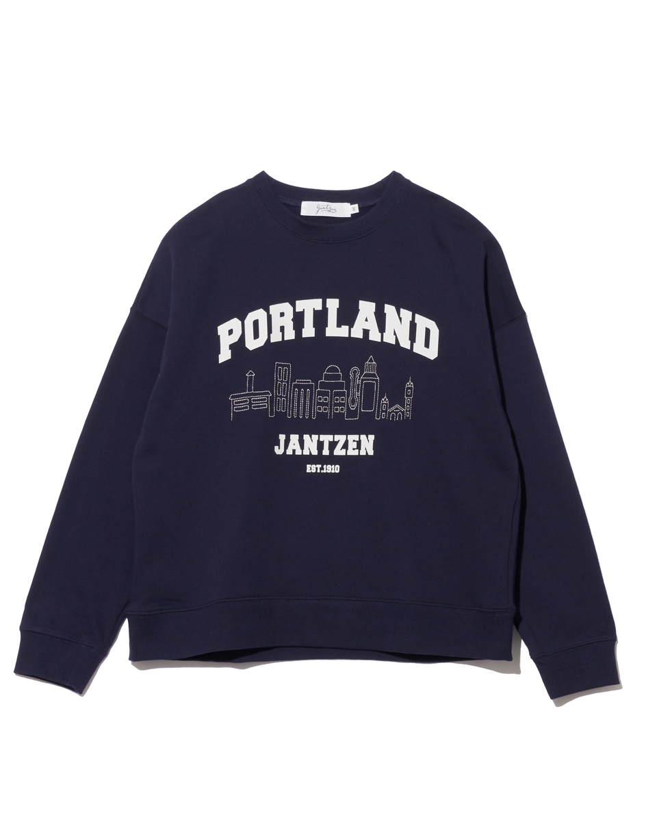 haag 韓国 ロゴ スウェット　ネイビー haag 韓国 エッセンス ネイビー ハーフジップ トレーナー スウェット