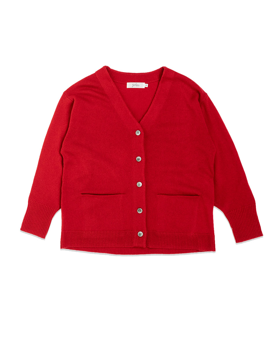 THE GUILTY PARTIES 赤 Vネック カーディガン THE GUILTY PARTIES 赤 Vネック カーディガン レッド系 レディースの